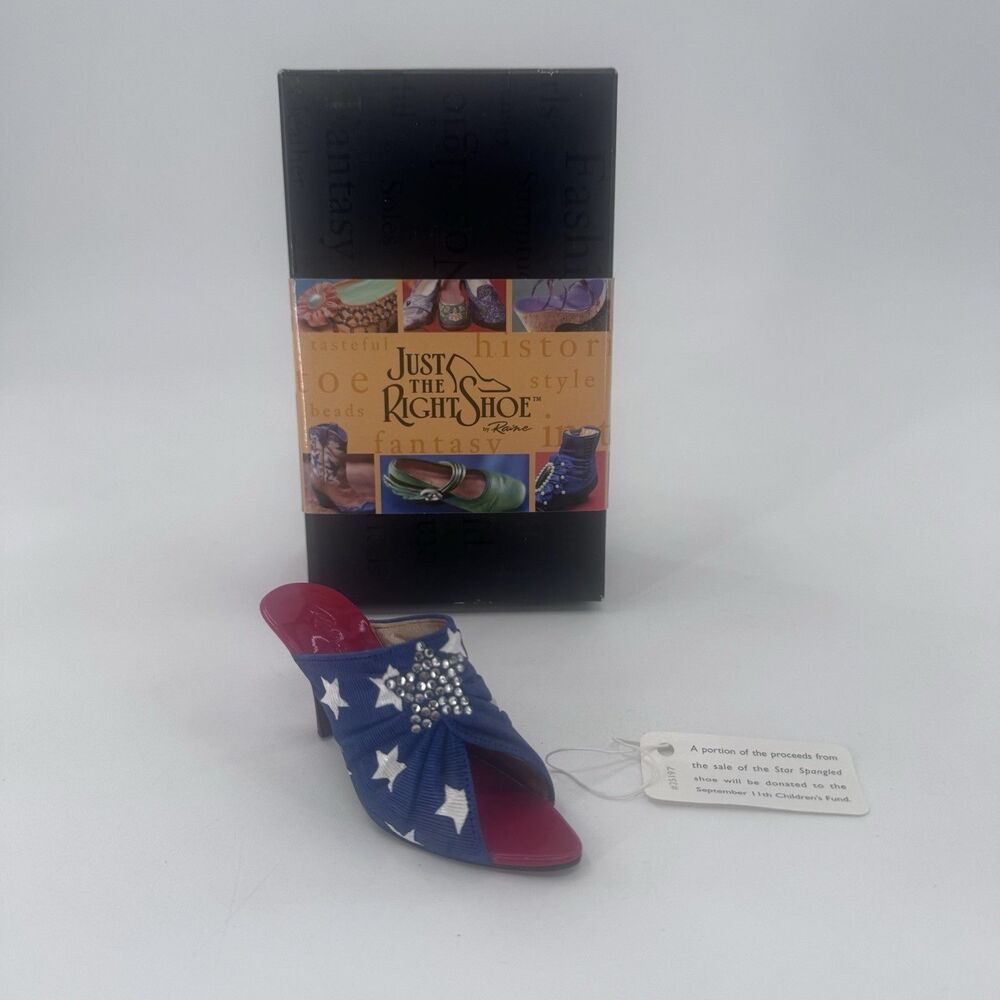 2002 Just The Right Shoe by Raine #25197“ Star Spangled” With Box & COA